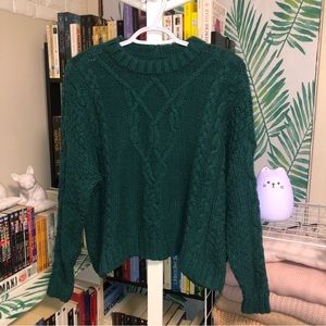 Aerie | Oversized Knitted Sweater | Dark Cyan